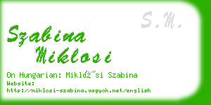 szabina miklosi business card